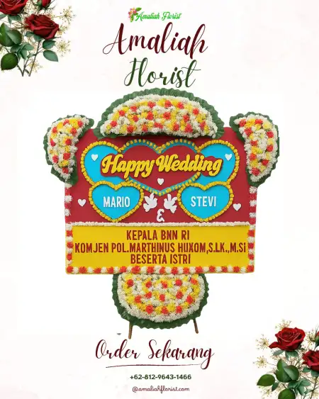 Papan Bunga Pernikahan Sawahan